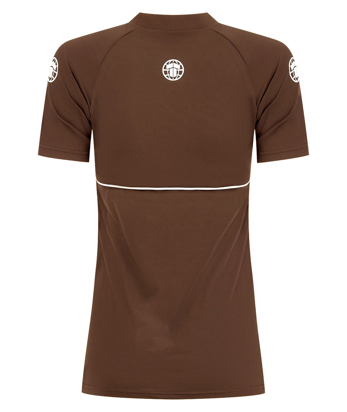 Ladies Contour Short Sleeve Rash Guard - Brown