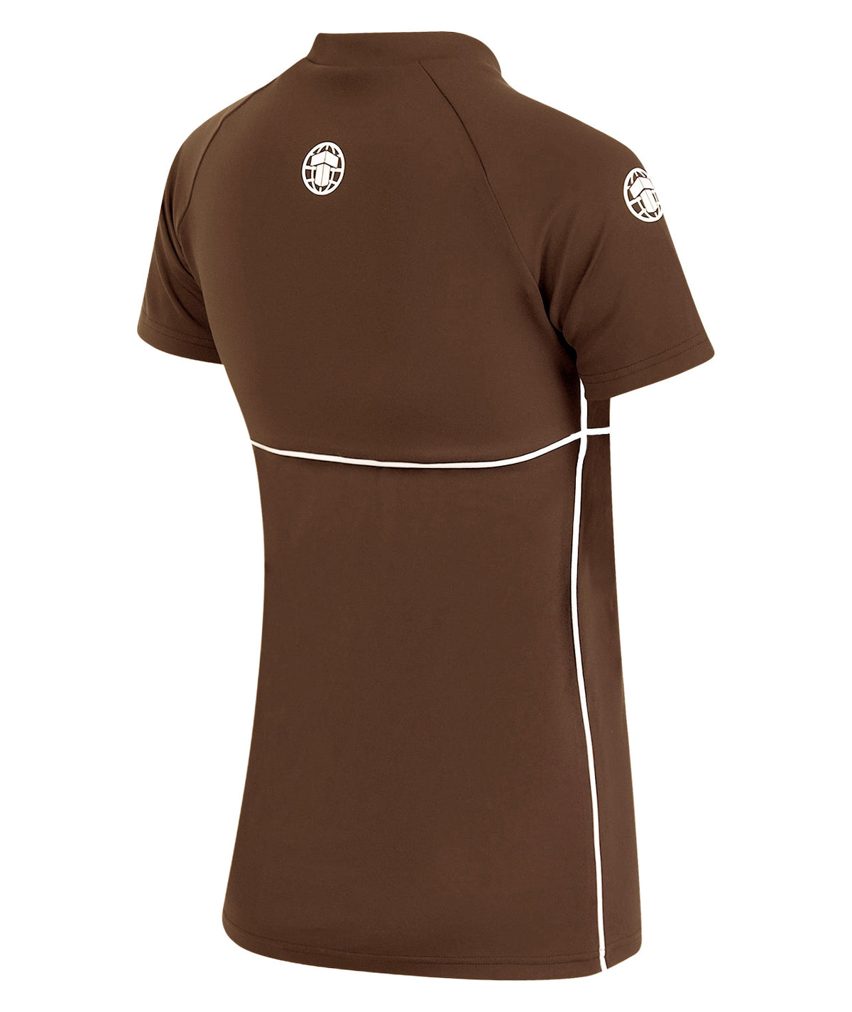Ladies Contour Short Sleeve Rash Guard - Brown