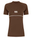 Ladies Contour Short Sleeve Rash Guard - Brown