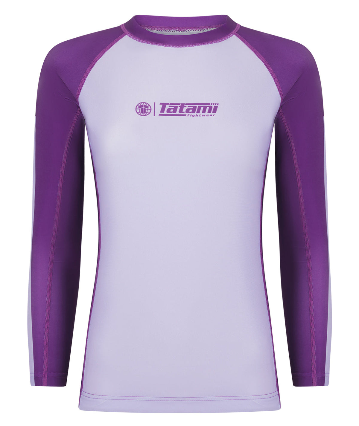 Ladies Contrast Long Sleeve Rash Guard - Berry