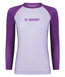 Ladies Contrast Long Sleeve Rash Guard - Berry