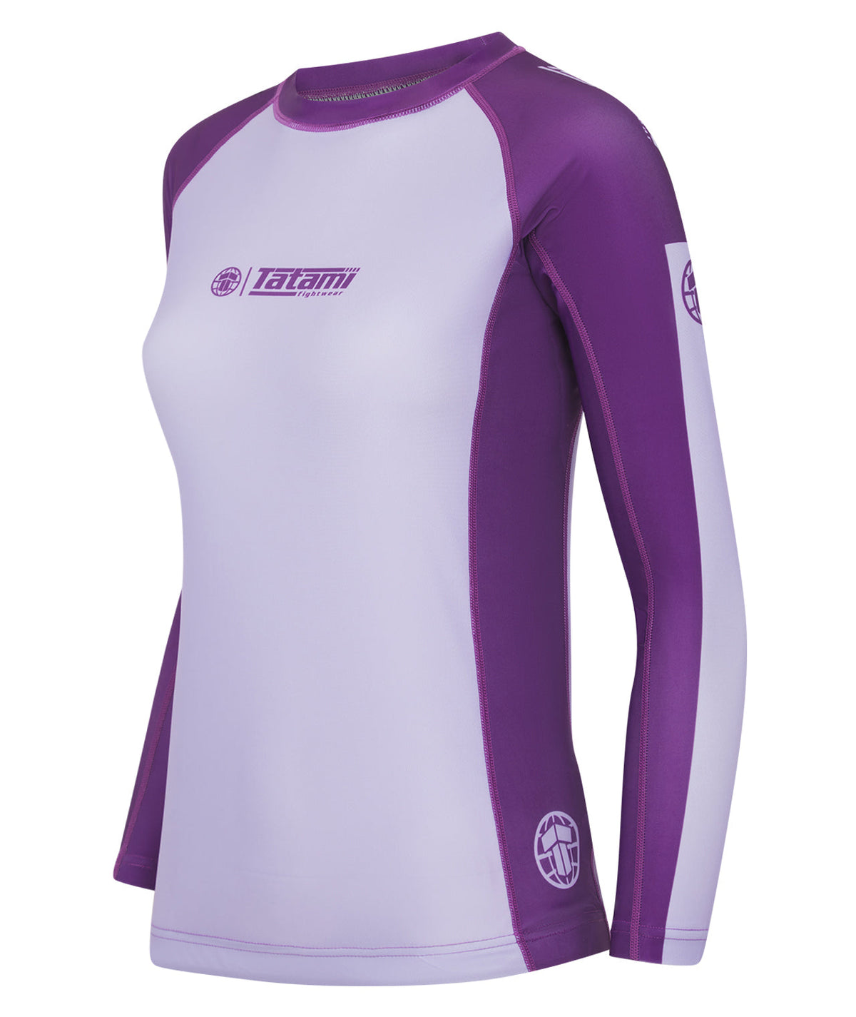 Ladies Contrast Long Sleeve Rash Guard - Berry