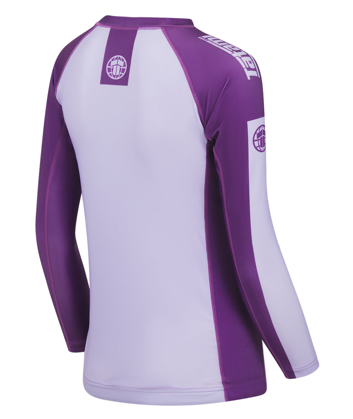 Ladies Contrast Long Sleeve Rash Guard - Berry