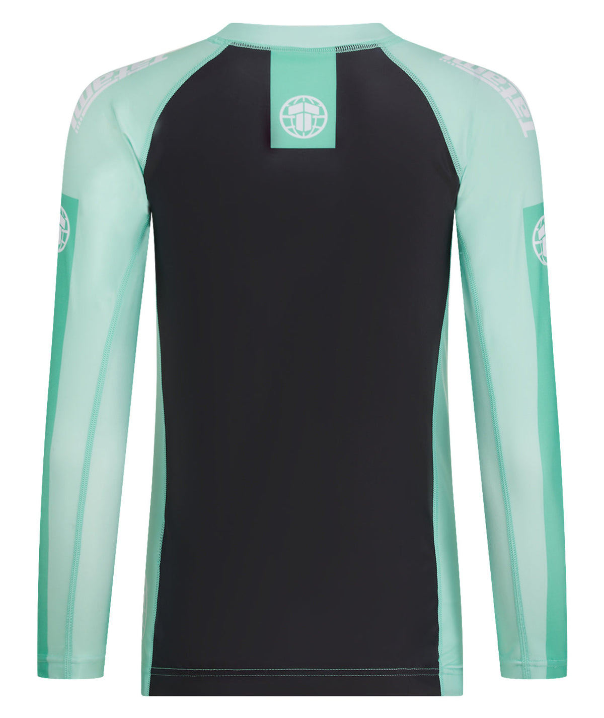 Ladies Contrast Long Sleeve Rash Guard - Mint & Black