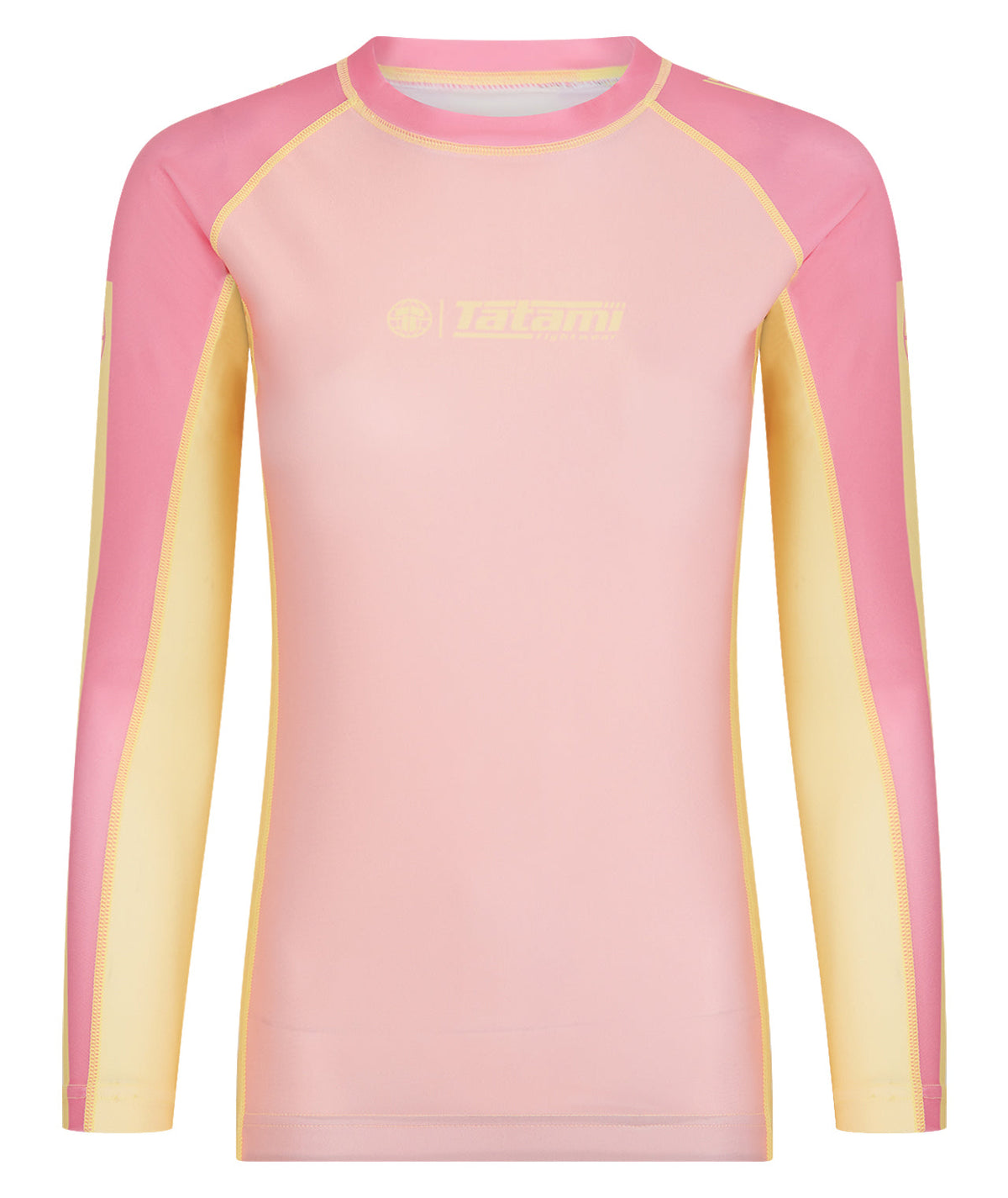 Ladies Contrast Long Sleeve Rash Guard - Candy