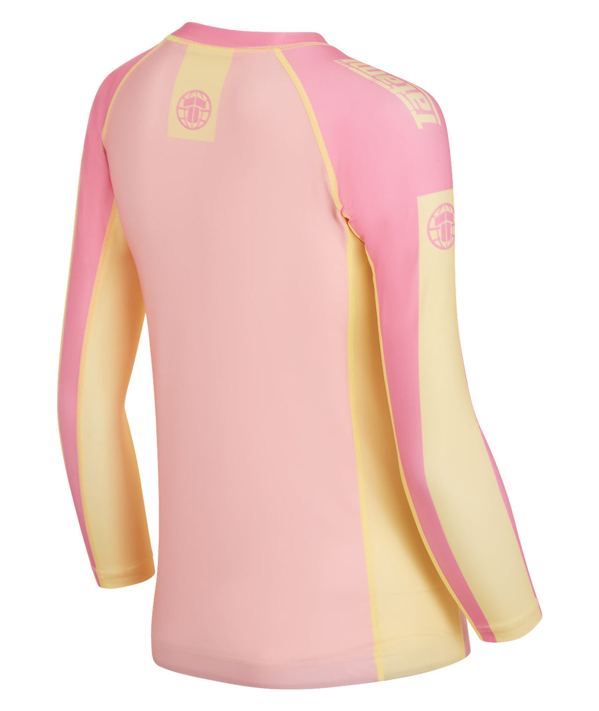 Ladies Contrast Long Sleeve Rash Guard - Candy