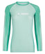Ladies Contrast Long Sleeve Rash Guard - Mint & White