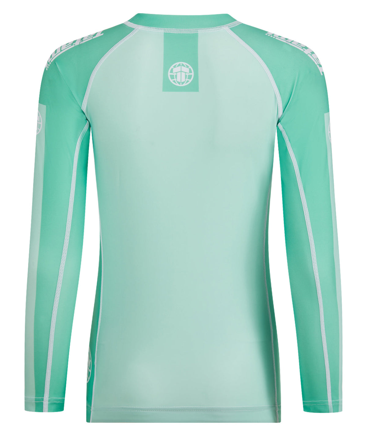 Ladies Contrast Long Sleeve Rash Guard - Mint & White