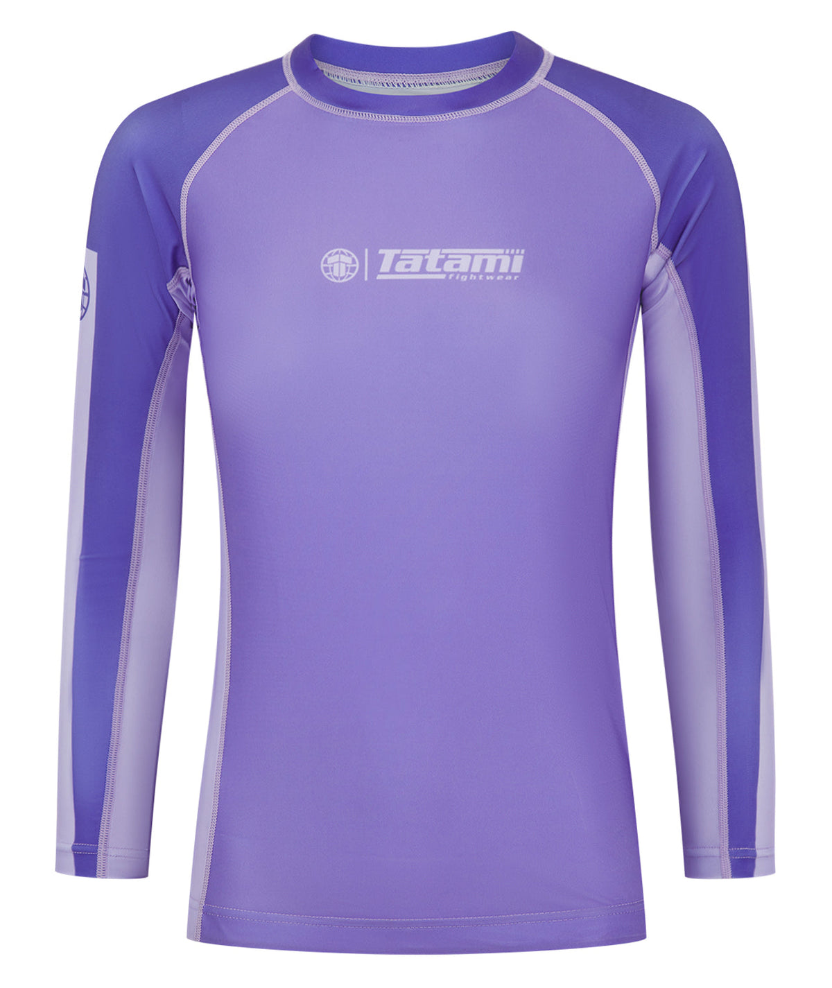 Ladies Contrast Long Sleeve Rash Guard - Purple