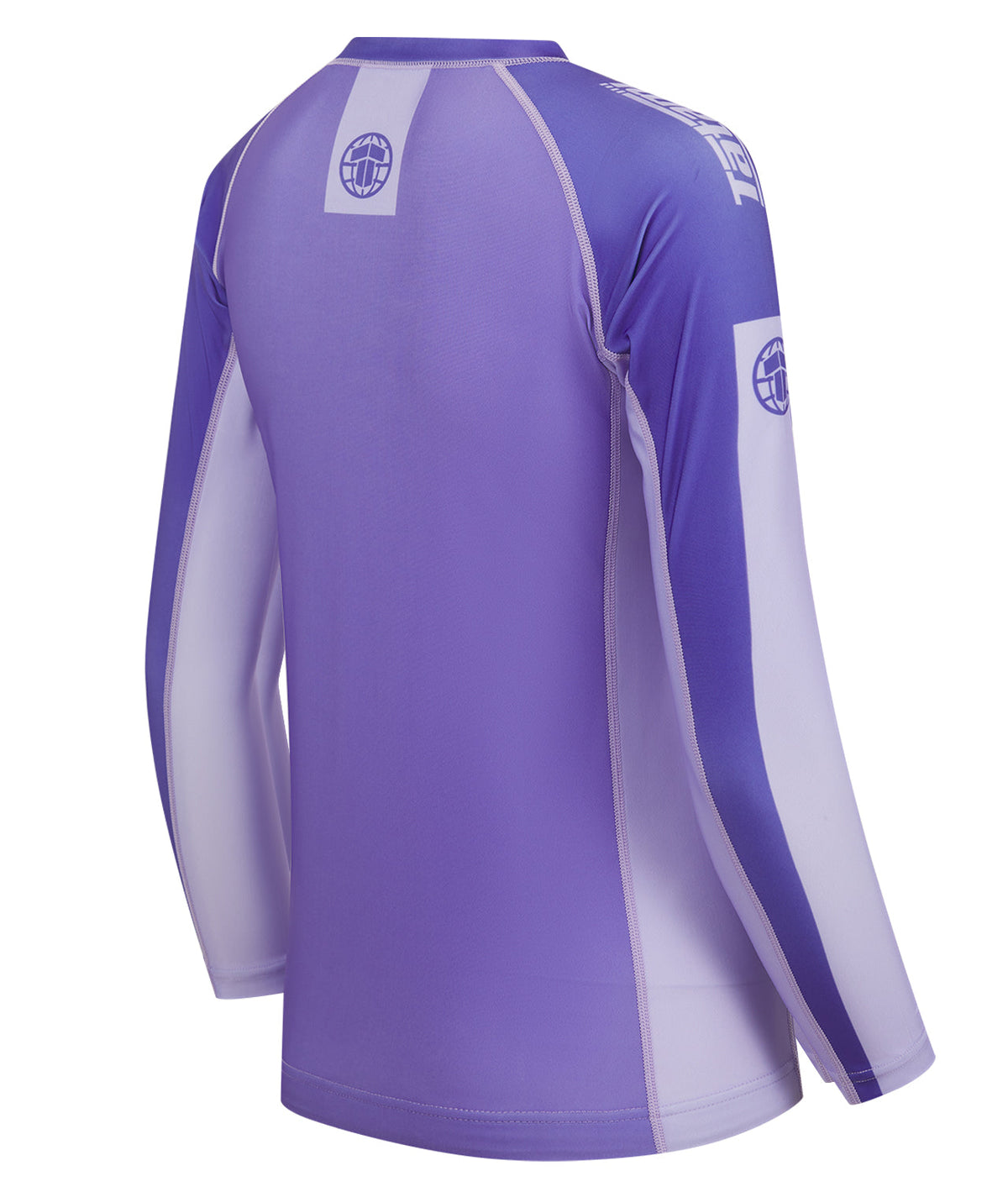 Ladies Contrast Long Sleeve Rash Guard - Purple