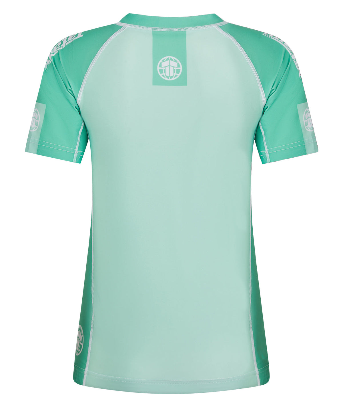 Ladies Contrast Short Sleeve Rash Guard - Mint & White