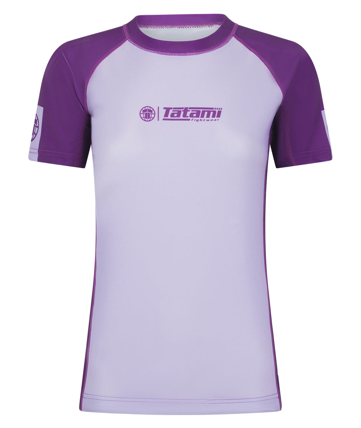 Ladies Contrast Short Sleeve Rash Guard - Berry
