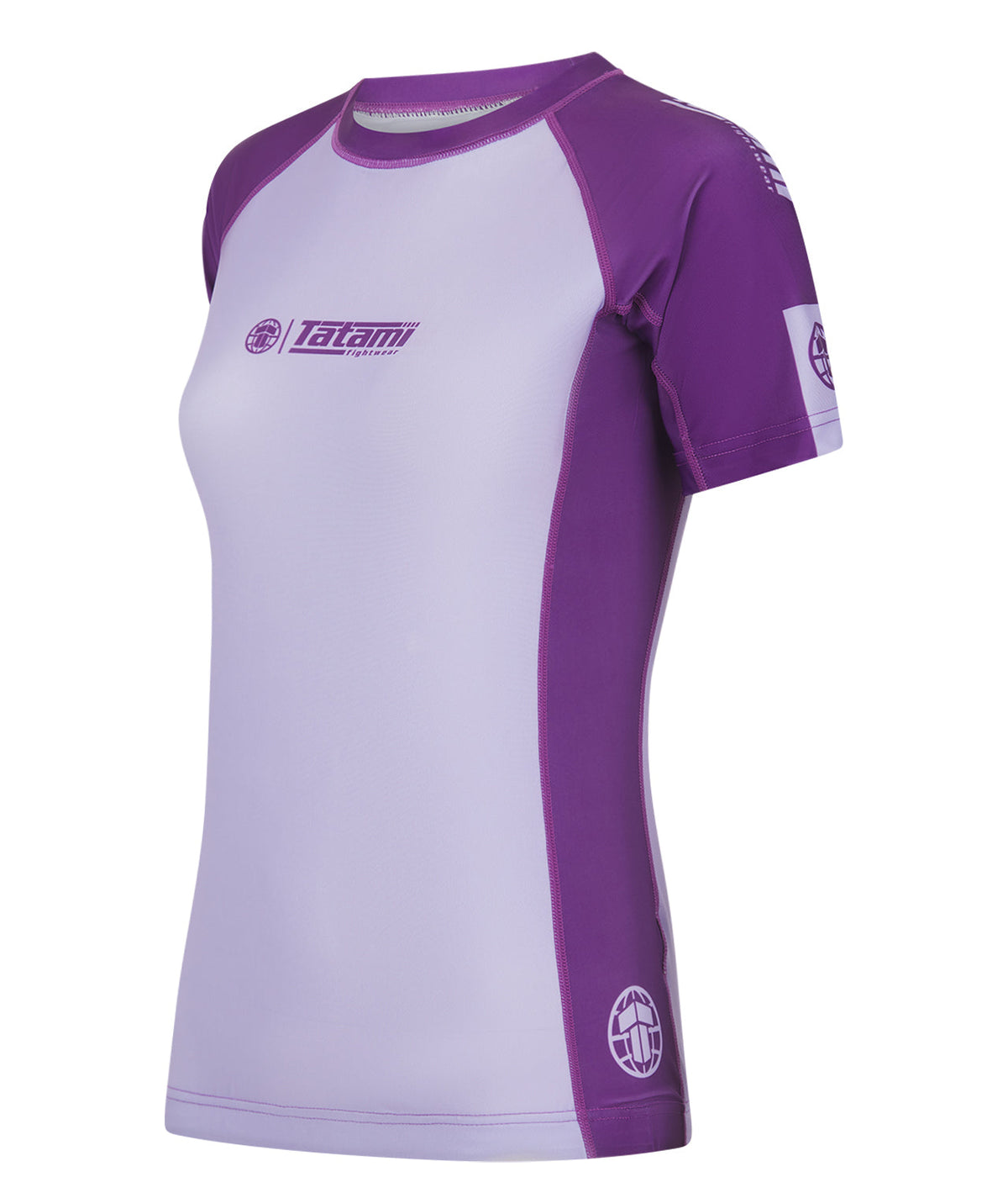 Ladies Contrast Short Sleeve Rash Guard - Berry