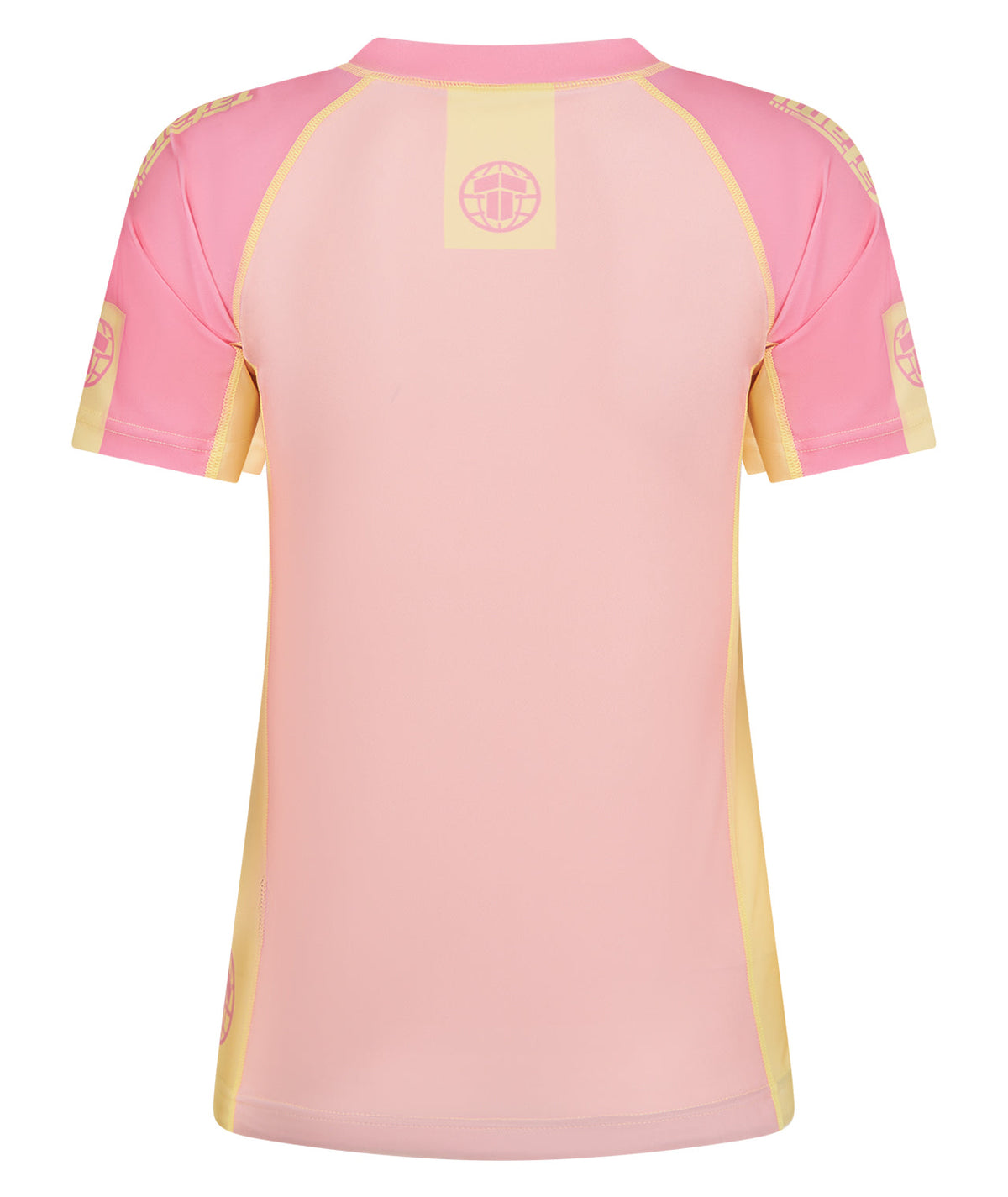 Ladies Contrast Short Sleeve Rash Guard - Candy