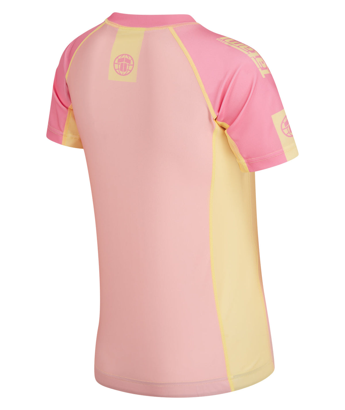 Ladies Contrast Short Sleeve Rash Guard - Candy