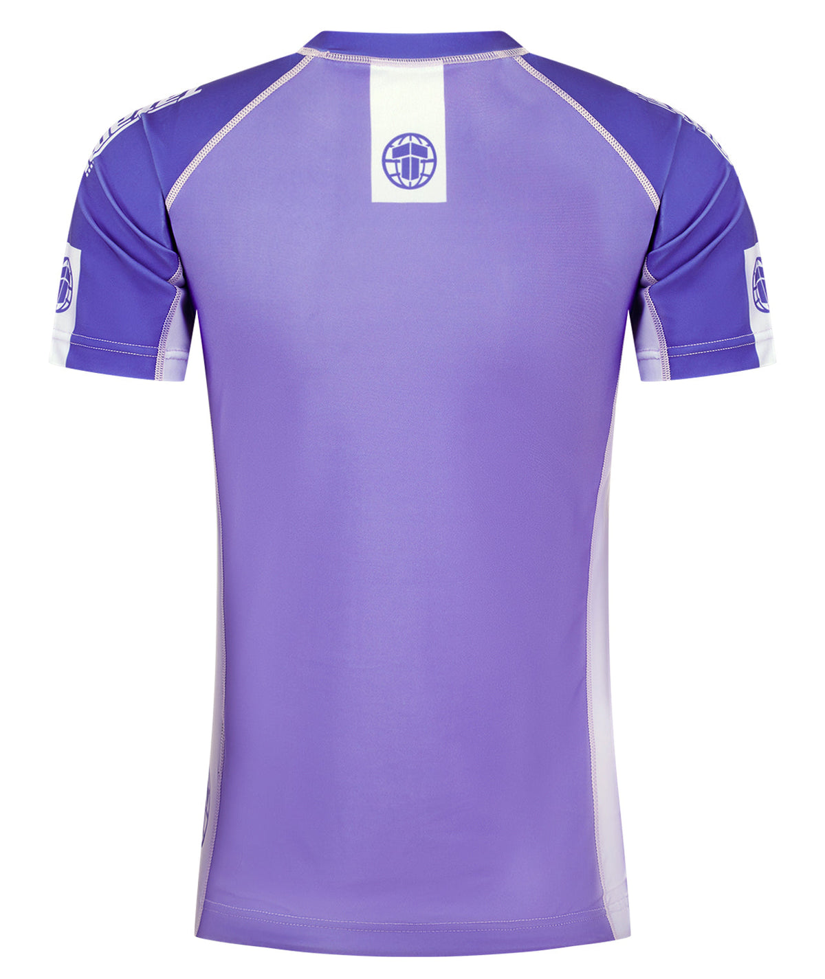 Ladies Contrast Short Sleeve Rash Guard - Purple