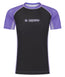 Ladies Contrast Short Sleeve Rash Guard - Purple & Black