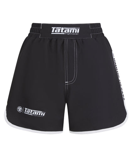 Ladies Contrast High Cut Shorts - Black & White