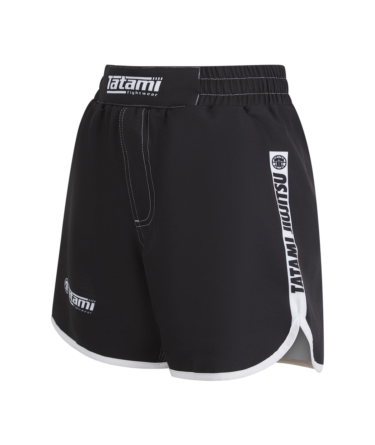 Ladies Contrast High Cut Shorts - Black & White