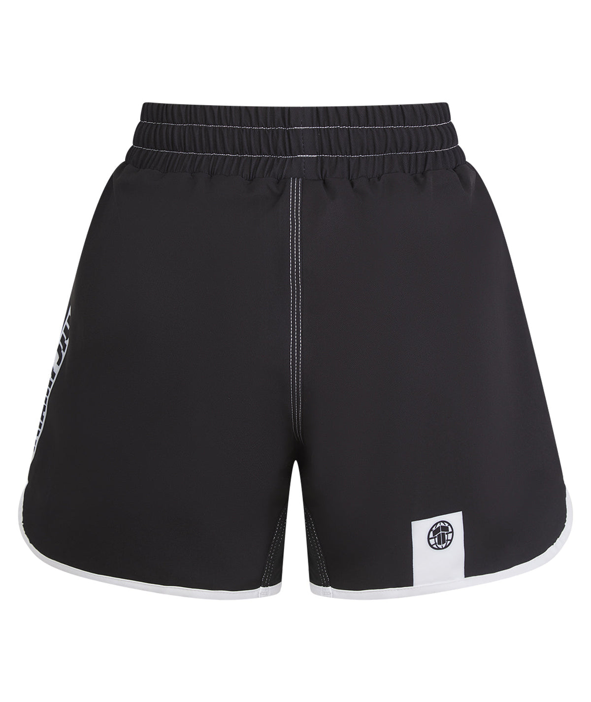Ladies Contrast High Cut Shorts - Black & White