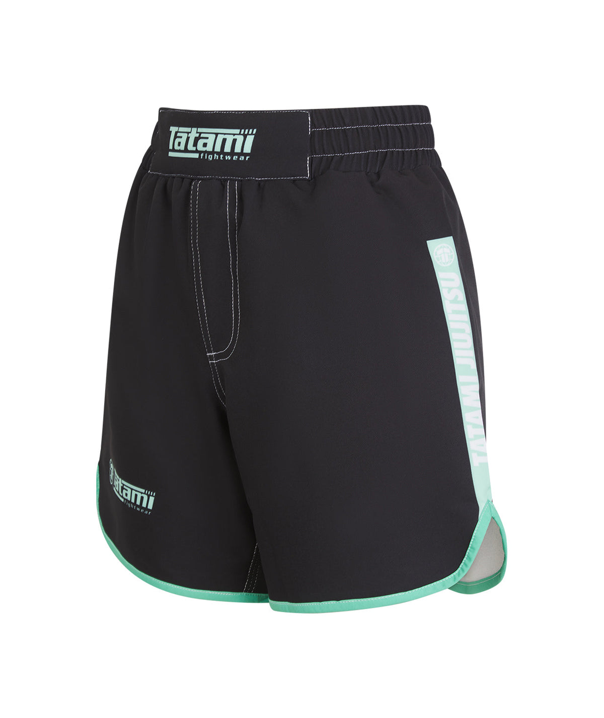 Ladies Contrast High Cut Shorts - Mint & Black
