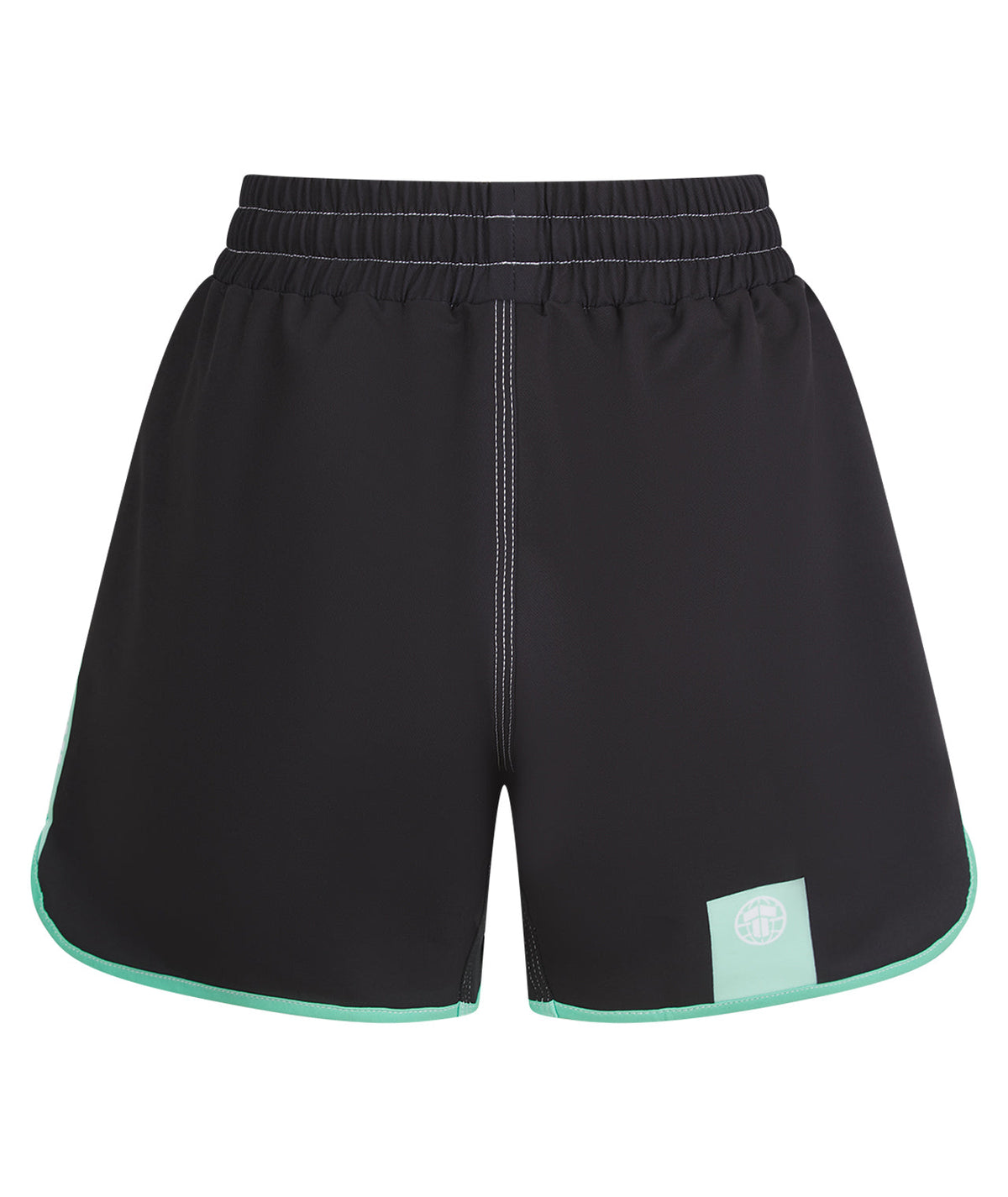 Ladies Contrast High Cut Shorts - Mint & Black