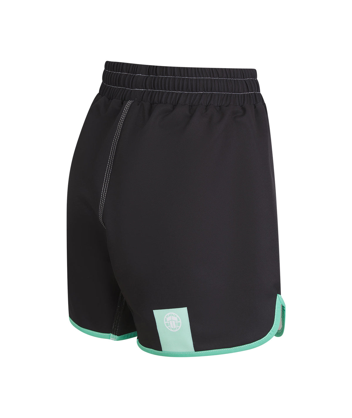 Ladies Contrast High Cut Shorts - Mint & Black