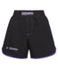 Ladies Contrast High Cut Shorts - Purple & Black