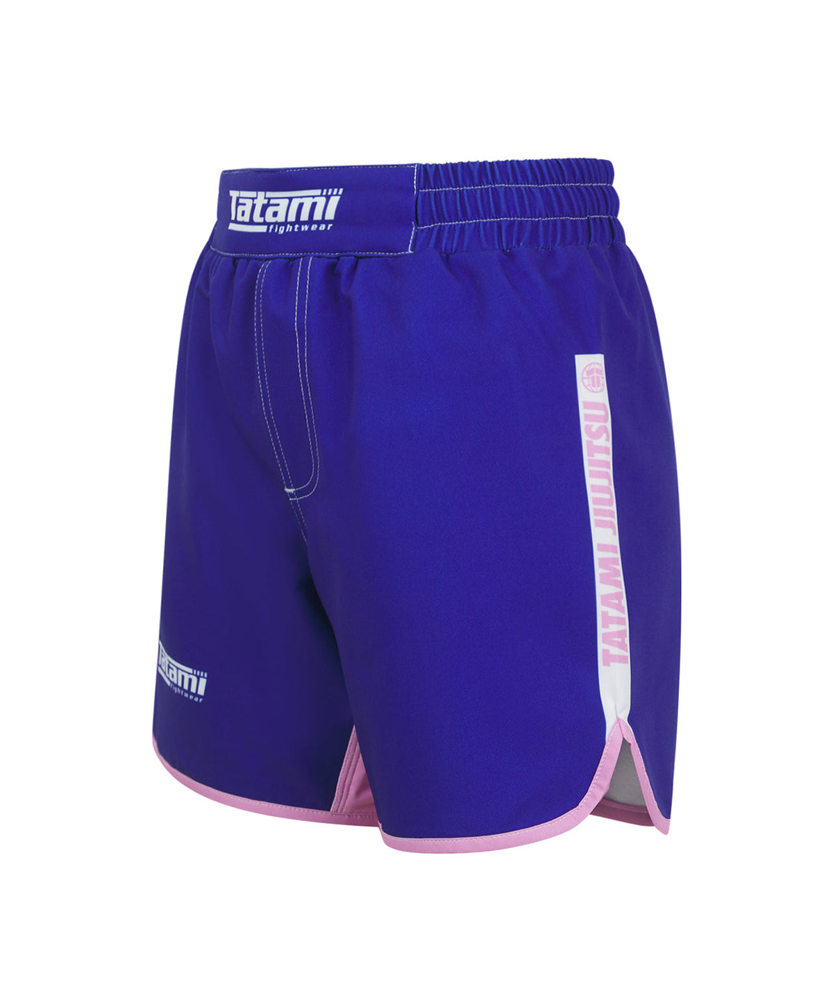 Ladies Contrast High Cut Shorts - Navy & Pink