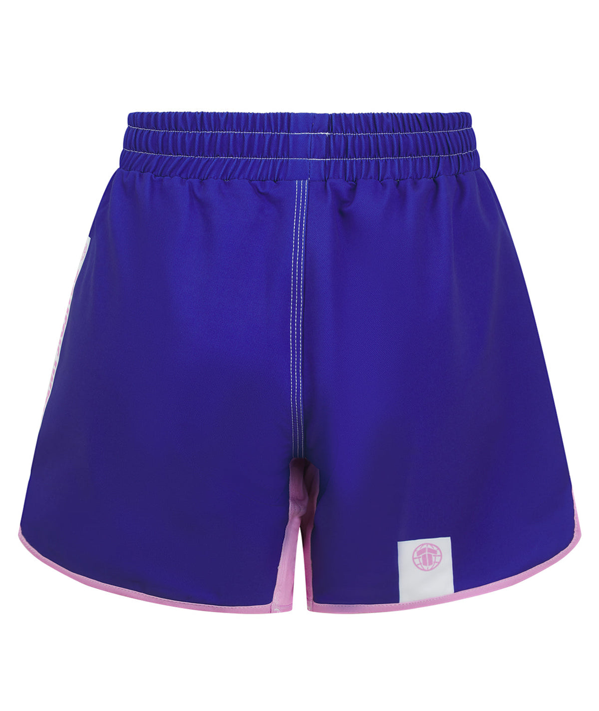 Ladies Contrast High Cut Shorts - Navy & Pink