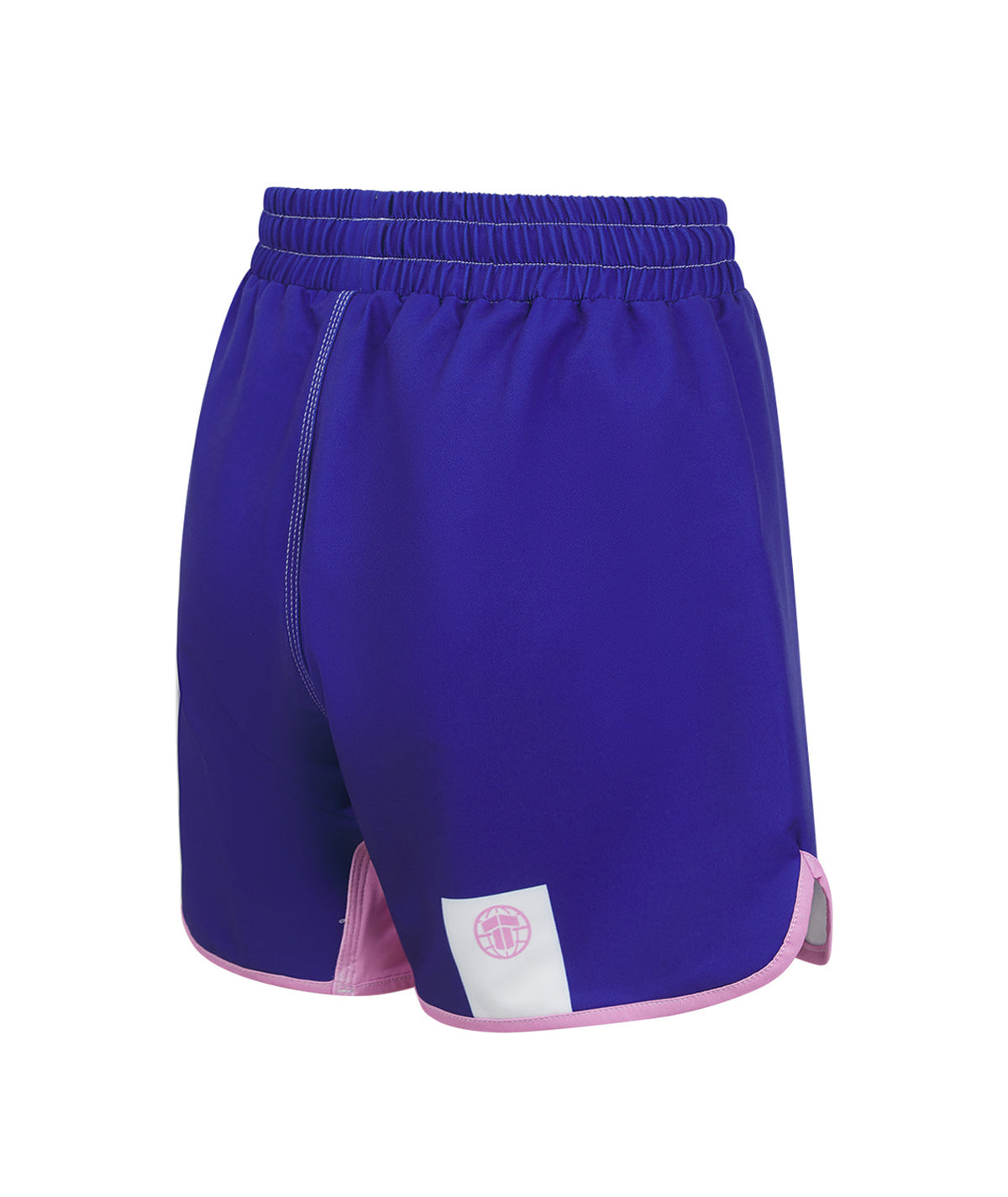 Ladies Contrast High Cut Shorts - Navy & Pink