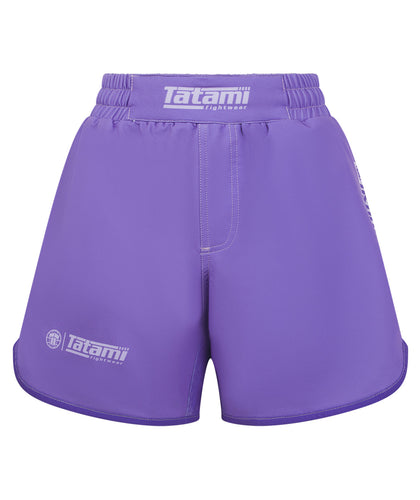 Ladies Contrast High Cut Shorts - Purple