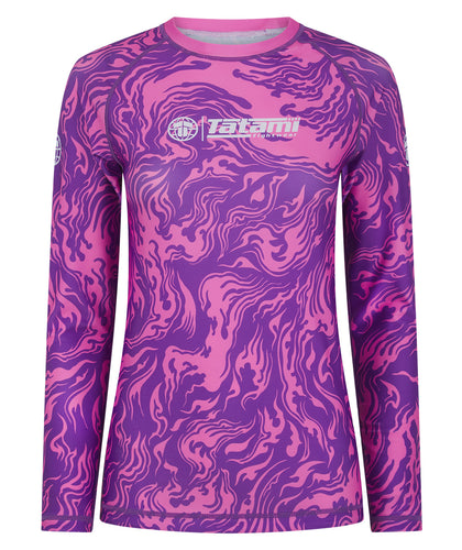 Ladies Helena Rash Guard - Lava Pink