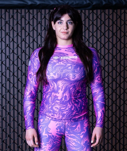 Ladies Helena Rash Guard - Lava Pink