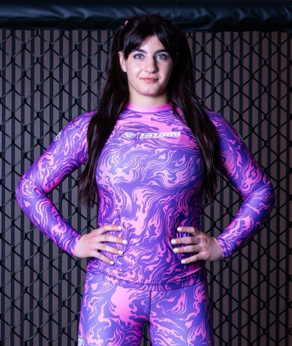 Ladies Helena Rash Guard - Lava Pink