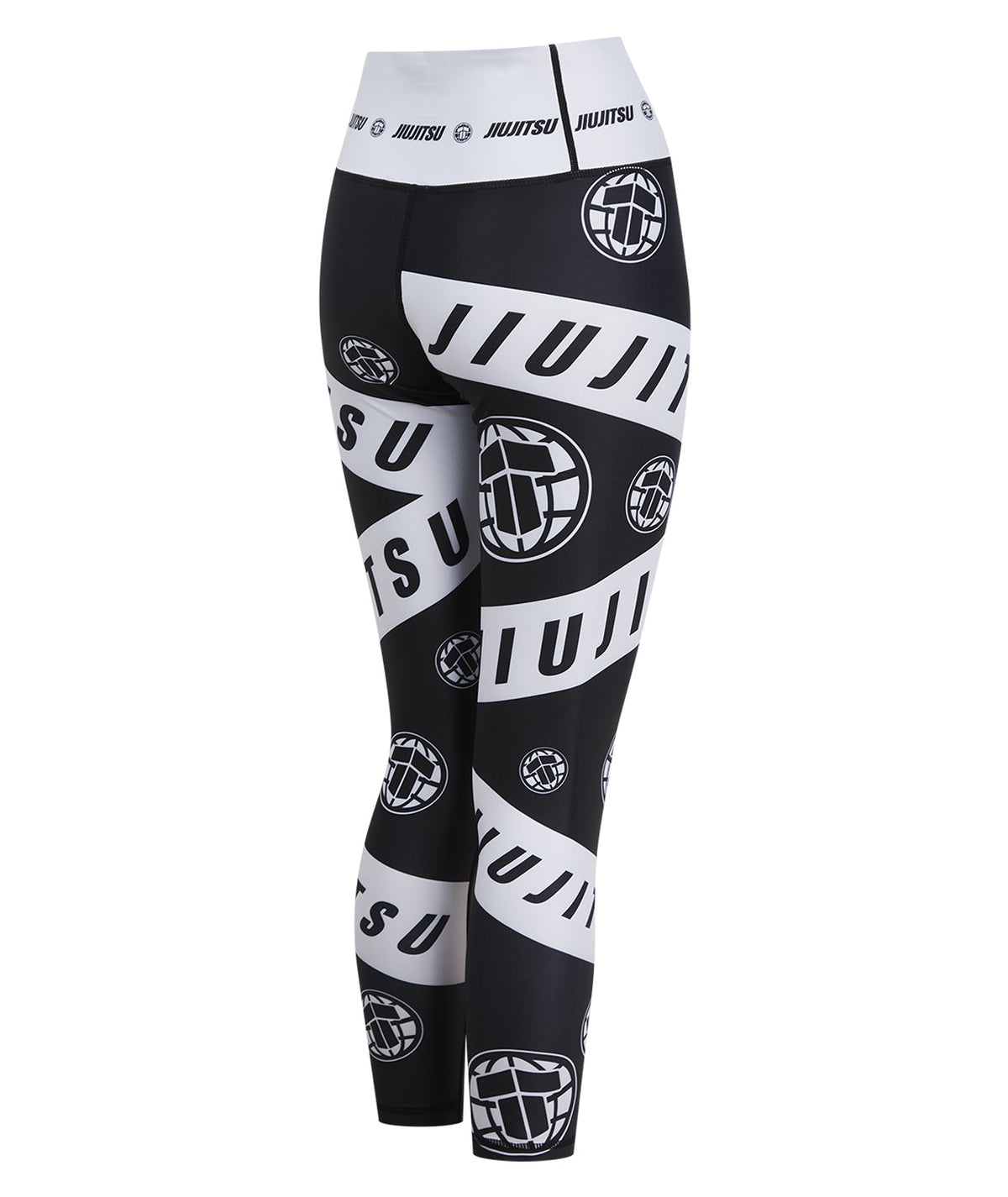 Ladies Helena Taped Leggings - Black & White