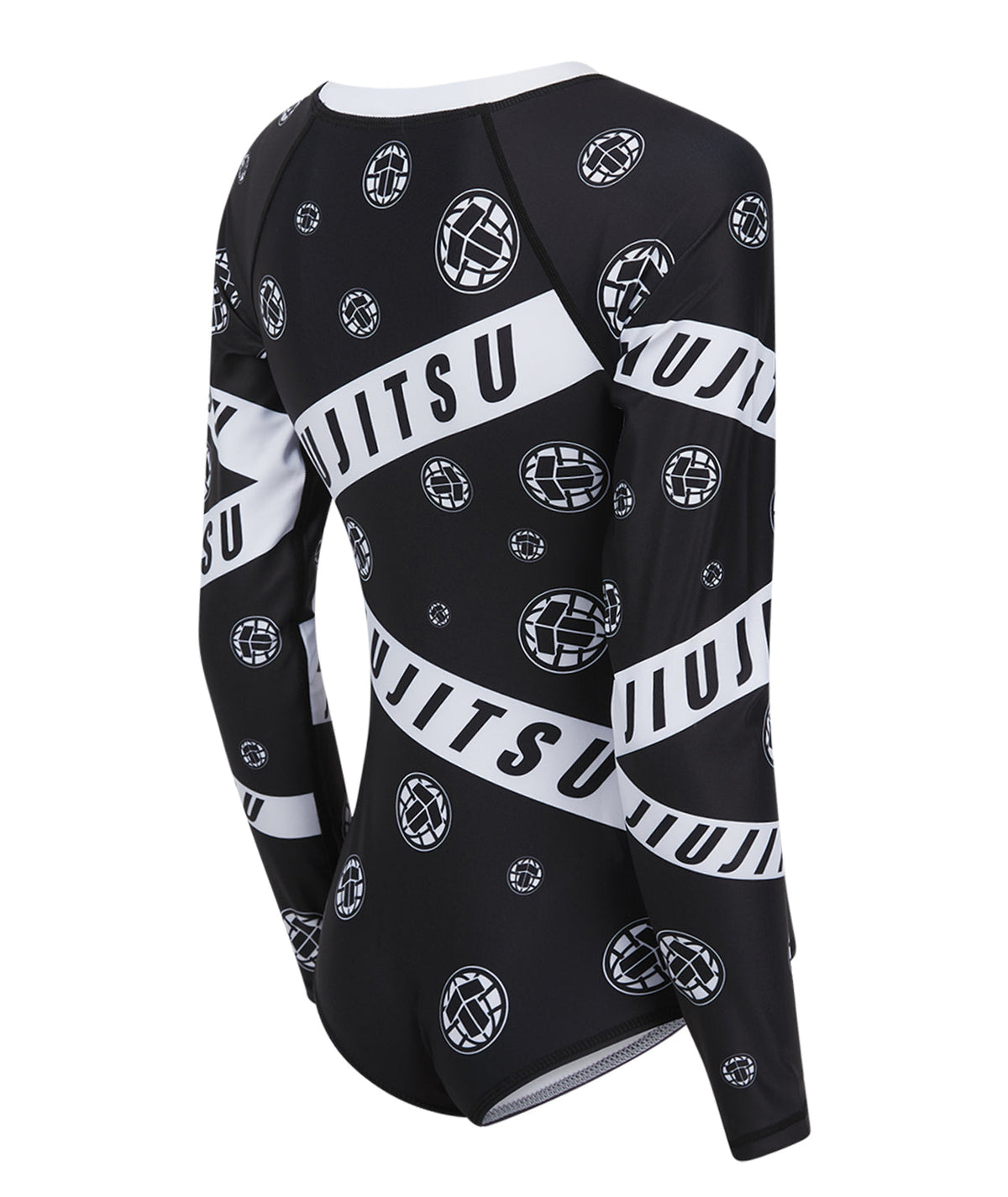 Ladies Helena Taped Leotard - Black & White
