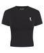 Ladies Helena Cropped T-Shirt - Black