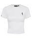 Ladies Helena Cropped T-Shirt - White