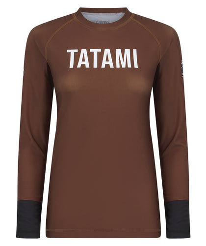 Ladies Helena Ranked Rash Guard - Brown