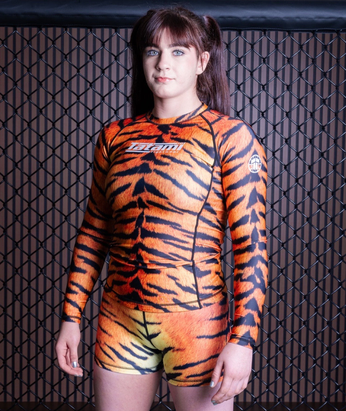 Ladies Helena Long Sleeve Rash Guard - Tiger