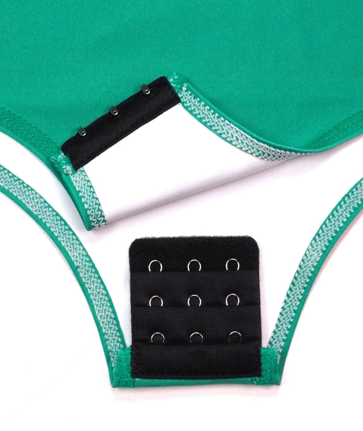 Ladies Helena Taped Leotard - Green & Yellow