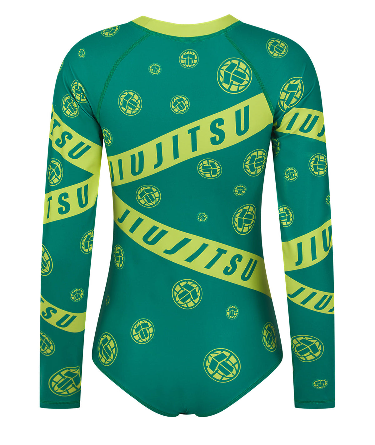 Ladies Helena Taped Leotard - Green & Yellow