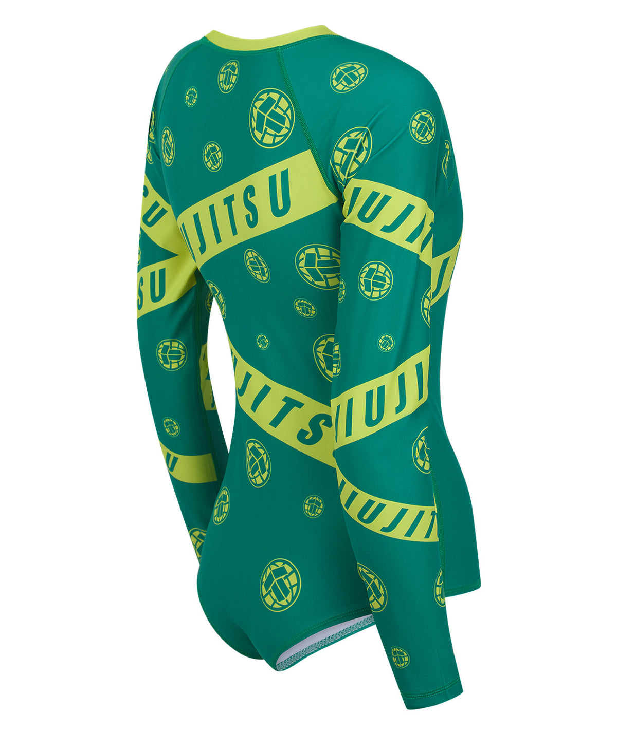 Ladies Helena Taped Leotard - Green & Yellow
