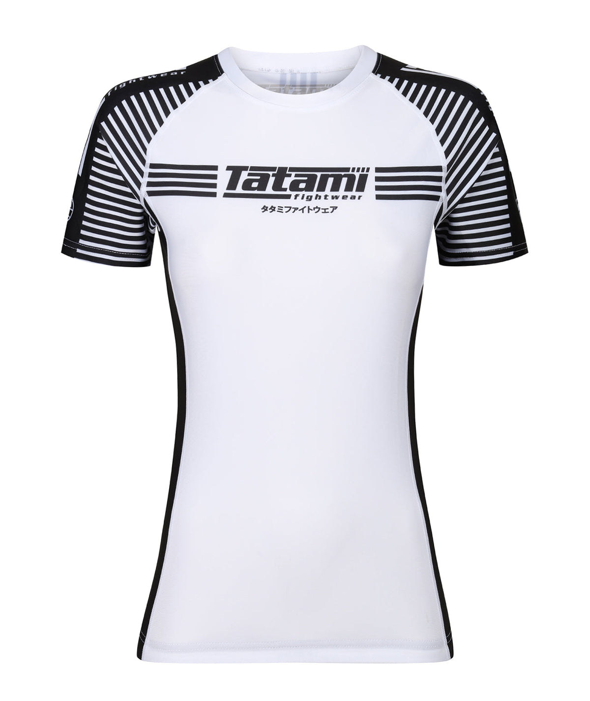 Ladies IBJJF Ranked Rash Guard - Black & White