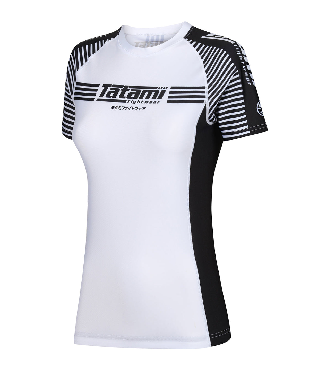 Ladies IBJJF Ranked Rash Guard - Black & White