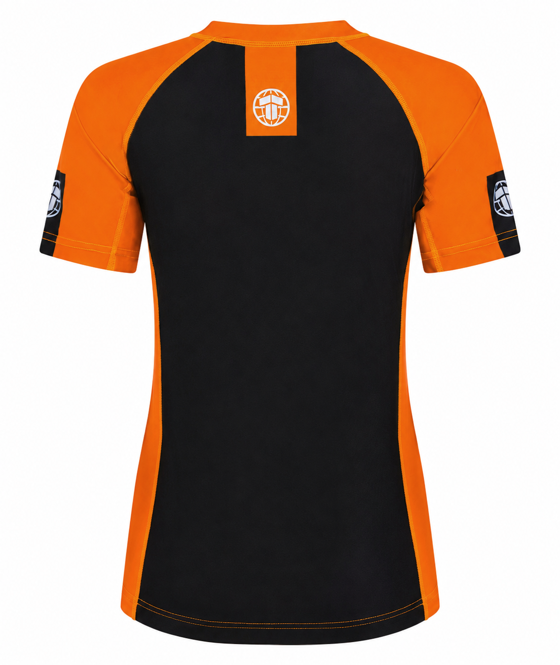 Ladies IBJJF Ranked Short Sleeve Rash Guard - Orange