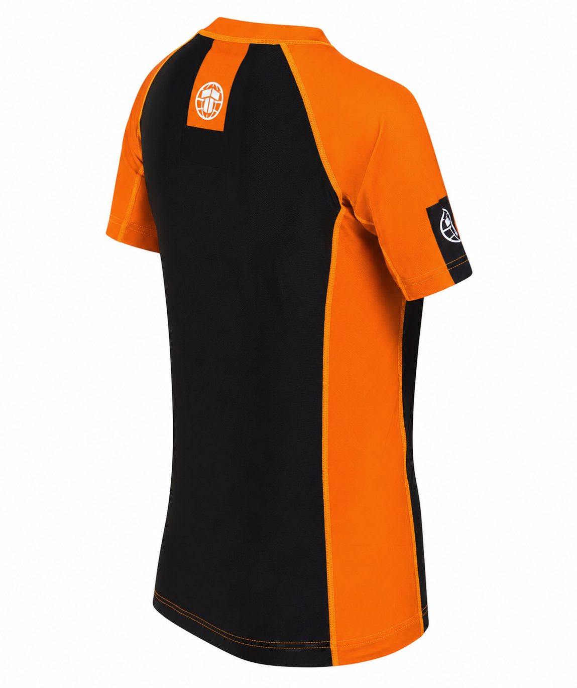 Ladies IBJJF Ranked Short Sleeve Rash Guard - Orange