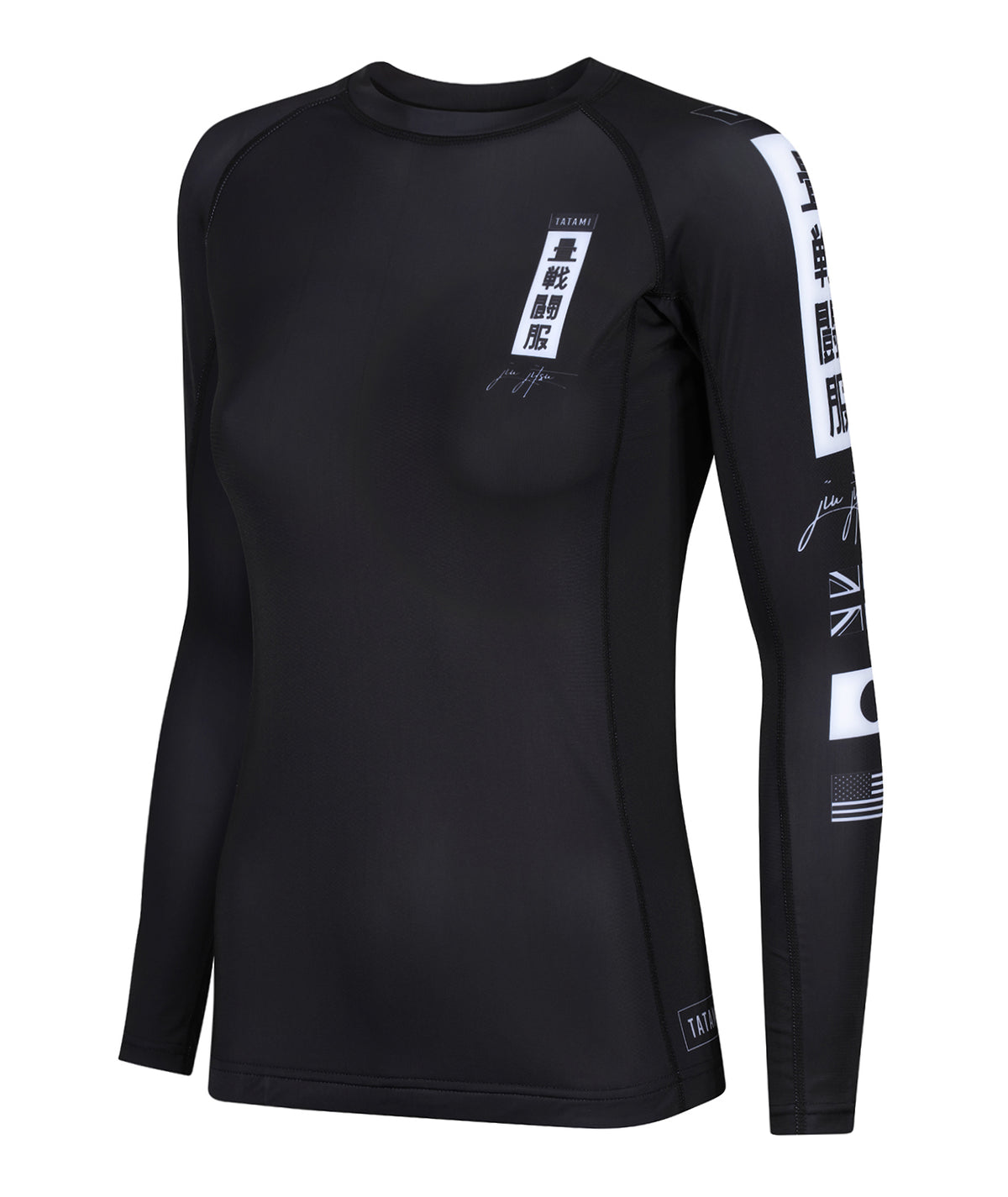 Ladies Kanagawa Long Sleeve Rash Guard - Black