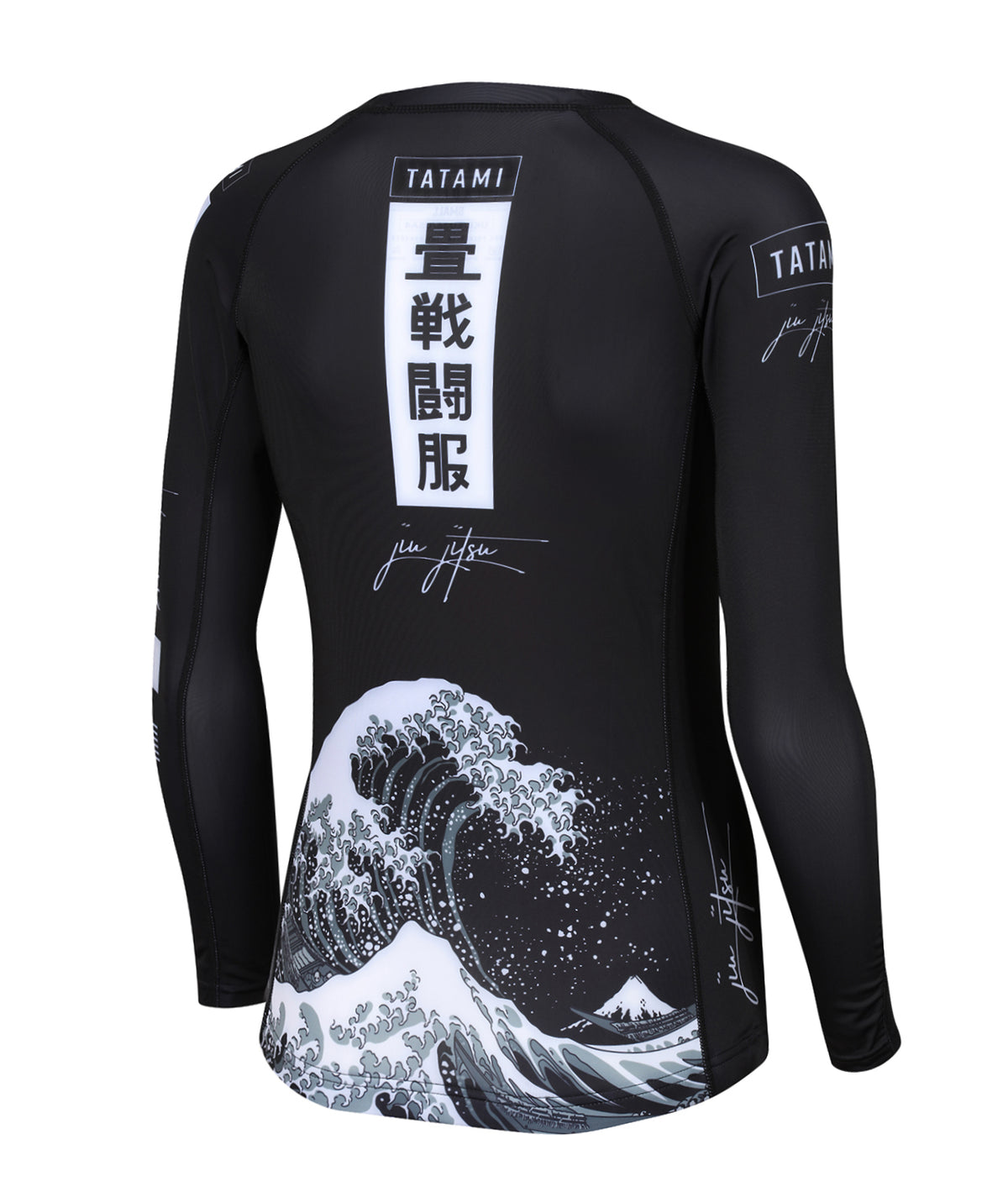 Ladies Kanagawa Long Sleeve Rash Guard - Black